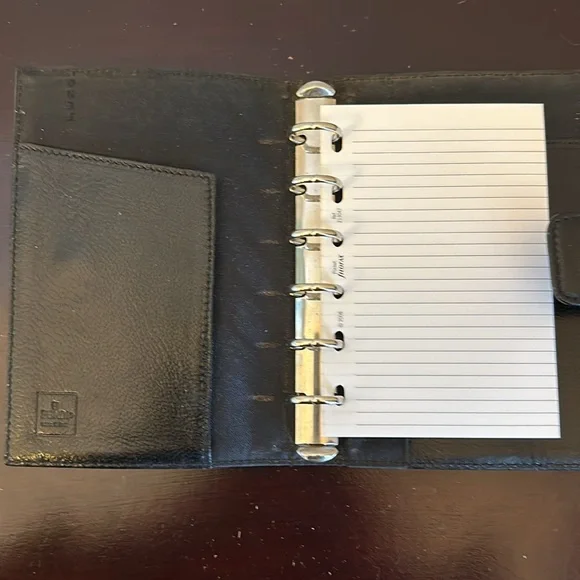 Fendi black 6 ring agenda with Fendi pencil! Authentic ! Silver hardware! - Picture 5 of 10